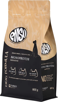 Сухой корм для собак ENSO DF Monoprotein Для сред/круп индейка шпинат / 020/251390 (800г)