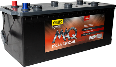 Автомобильный аккумулятор MAQ (3) 1 280A D5 6СТ-190 / 190 023 K11 PM (190А/ч)