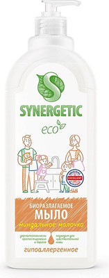 Мыло жидкое Synergetic Биоразлагаемое. Миндальное молочко (1л)