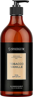 Гель для душа Synergetic Парфюмированный Табак-ваниль (750мл)
