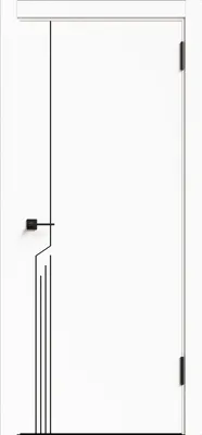 Дверь межкомнатная Geometrica DM 1 ДГ 60x200 ABS (айс/черный с 4-х сторон)