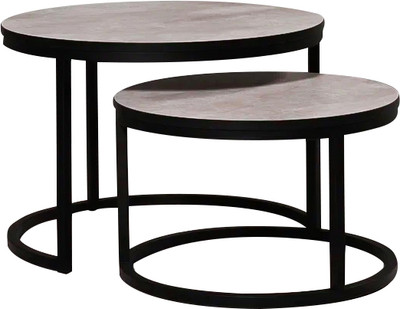 Комплект журнальных столиков Мир стульев №6 (черный муар/бетон)