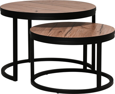 Комплект журнальных столиков Мир стульев  №6 (черный муар/дуб кера)