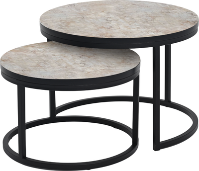 Комплект журнальных столиков Мир стульев  №6 (черный муар/вельдский сланец)