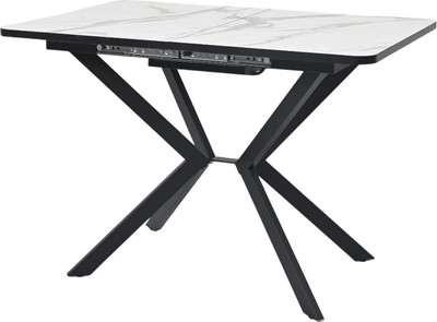 Обеденный стол Мир стульев Саен №28 (черный муар/мрамор бел)