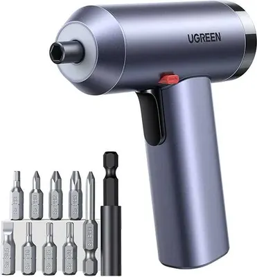 Аккумуляторный шуруповерт Ugreen UT118 Electric Screwdriver Set / 15712 (серый)