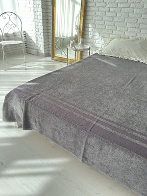 Плед Lilia Махровый ПМ-220x200 (серый)