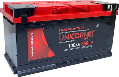Автомобильный аккумулятор UnicorN RED (0) 850A L5 / 6СТ-100 (100А/ч)