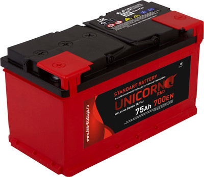 Автомобильный аккумулятор UnicorN RED (0) 710A L3 / 6CT-75 (75А/ч)