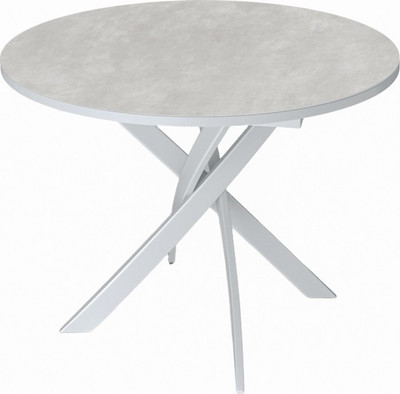 Обеденный стол Kenner R900 (белый/керамика/Carmen Light Gray)