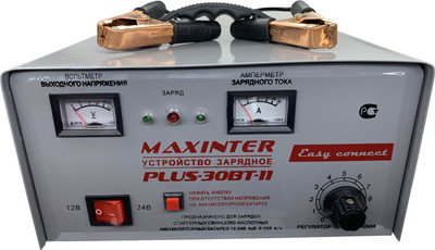 Зарядное устройство для аккумулятора Maxinter PLUS-30BT-11 трансформаторное 12/24V 1 - 30A WET / EFB (до 300А/ч)