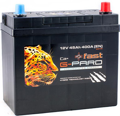 Автомобильный аккумулятор G-PARD Asia (0) тонк. клеммы 360A B24 / 12V45 AH/B2 (45А/ч)