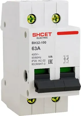 Выключатель нагрузки SHCET ВН32-100 2Р 40А / S0000336