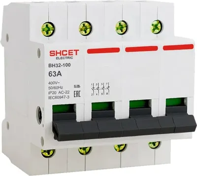 Выключатель нагрузки SHCET ВН32-100 4Р 25А / S0000354
