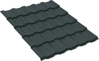 Металлочерепица Скайпрофиль Модульная Вилейская Волна 350x25 0.5-Пэ Rooftop Matte RAL7016 (0.72м)