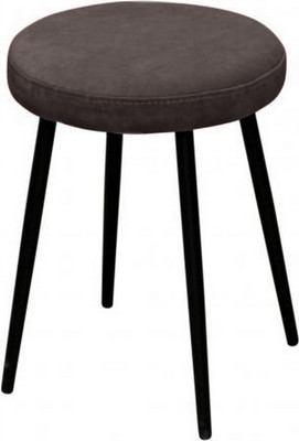 Табурет Древпром Пуф Круглый ДП3-07 (катания стоун/черный матовый)