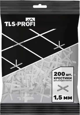 Крестики для укладки плитки TLS-Profi 1.5мм / TLSZAX152025 (200шт)