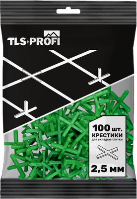 Крестики для укладки плитки TLS-Profi 2,5мм / TLSZAX252025 (100шт)
