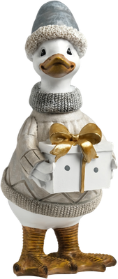 Статуэтка No Brand Гусь в бежевом свитере, с подарком / 10325902