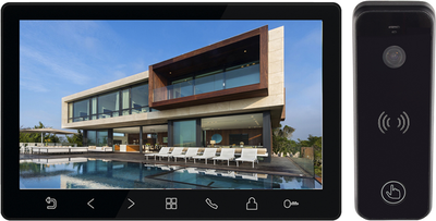Видеодомофон Tantos Amelie Slim HD SE + iPanel 2 HD (черный)
