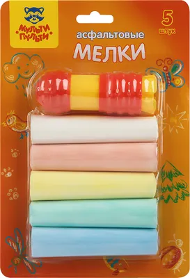 Набор мела канцелярского Мульти-пульти АМ_50481 (5шт, 5цв)