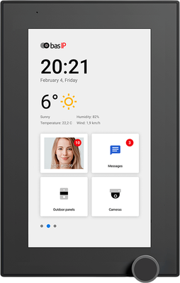 Монитор IP-видеодомофона Bas-IP AZ-07L (черный)