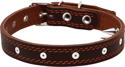 Ошейник Sima-Land Строгий шип / 7060609 (коричневый)