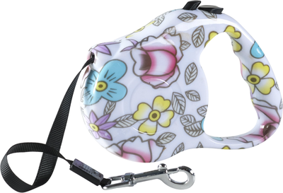 Поводок-рулетка Sima-Land Стрим / 2603401 (нежные цветы)