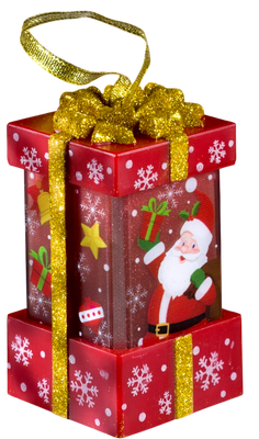Световая фигурка Luazon Красный подарок с Дедом Морозом 7599700