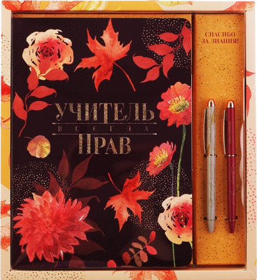 Набор канцелярский подарочный ArtFox Учитель всегда прав / 6536415