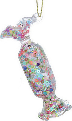 Елочная игрушка Gisela Graham Jolly Christmas Конфеты из блесток / 01218