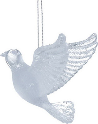 Елочная игрушка Gisela Graham Snowberries Летящий голубь / 15348