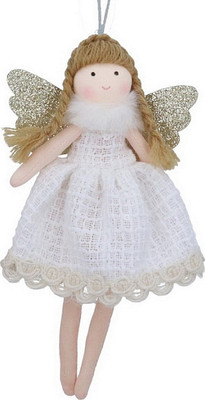 Подвеска новогодняя Gisela Graham Baby's First Christmas Фея в кружевном платье / 17286_2 