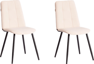 Набор стульев Tetchair Asti Trend (2 шт, молочный/черный)