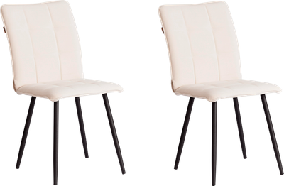 Набор стульев Tetchair Bari LT (2 шт, молочный/черный)