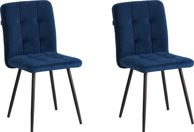Набор стульев Tetchair Medeo (велюр, синий, 2 шт)