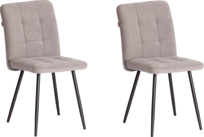 Набор стульев Tetchair Medeo LT (велюр, серый/черный, 2 шт)
