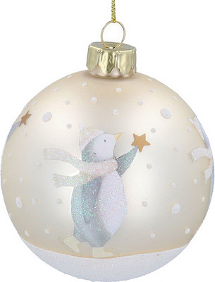 Шар новогодний Gisela Graham Baby's First Christmas Пингвин / 00260