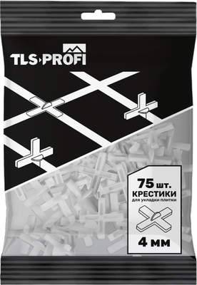 Крестики для укладки плитки TLS-Profi 4мм / TLSZAX402025 (75шт)