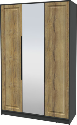 Шкаф Интерлиния Концепт КТ-Ш3з Деко (антрацит/дуб вотан)