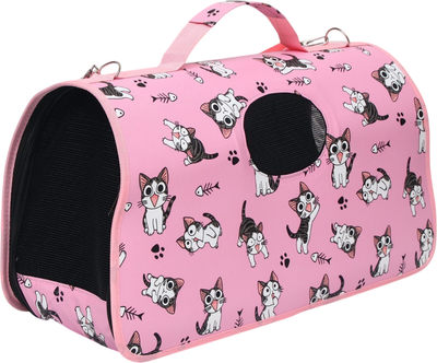 Сумка для животных Sima-Land Играющие котики / 6971606 (р.L, розовый)