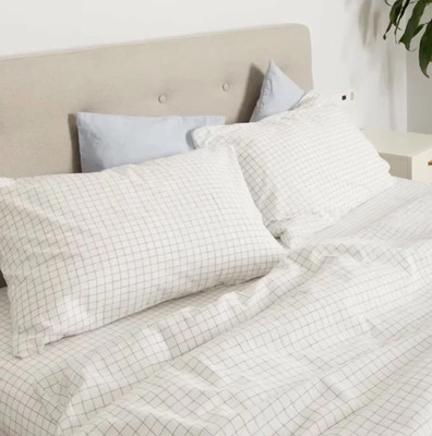 Комплект постельного белья Блакiт Вареный хлопок Евро 50х70 / 525105 арт.4908 (клетка)