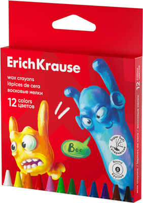 Восковые мелки Erich Krause Jolly Friends / 62947 (12цв)