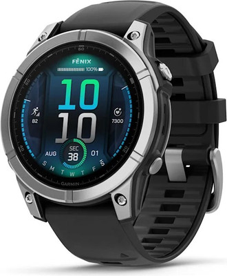Умные часы Garmin Fenix E Amoled 47mm / 010-03025-00 (серая сталь/черный)