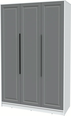 Шкаф Интерлиния Концепт КТ-Ш3 Деко (белый платинум/серый)