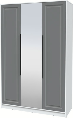 Шкаф Интерлиния  Концепт КТ-Ш3з Деко (белый платинум/серый)