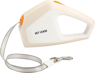 Поводок-рулетка Sima-Land 10895317 (3м, белый/бежевый)