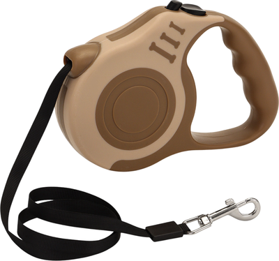 Поводок-рулетка Sima-Land Зарница / 10924355 (5м, бежевый)