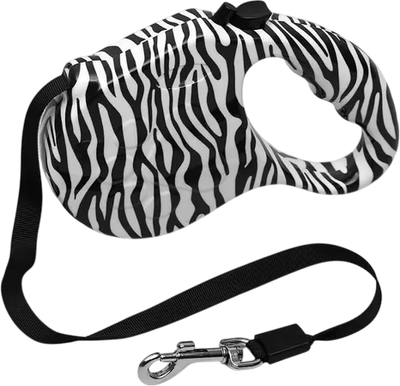 Поводок-рулетка Sima-Land Лапа / 3811640 (5м, зебра)