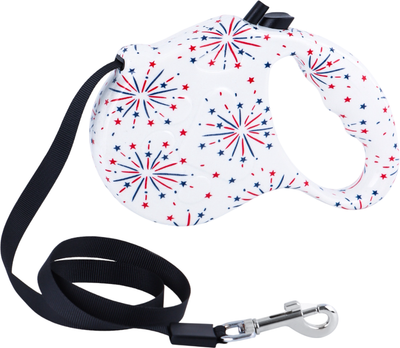 Поводок-рулетка Sima-Land Салют / 3811637 (5м, принт)